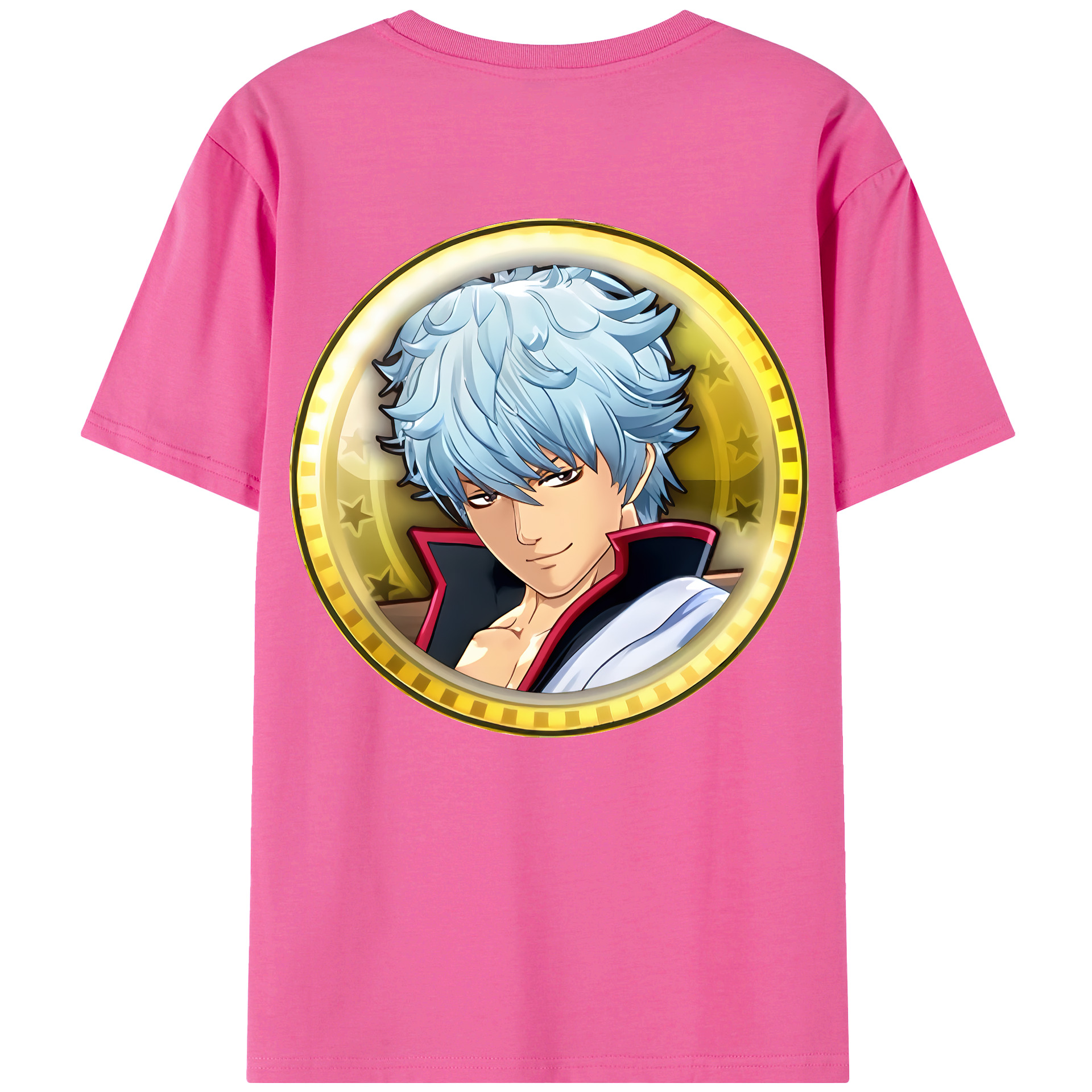 （画像用） ぎんたま 坂田銀時（さかたぎんとき） 神楽 志村新八（しむら しんぱち） GINTAMA Sakata Gintoki Kagura Shimura Shinpachi レディース半袖Tシャツ(バックプリント)